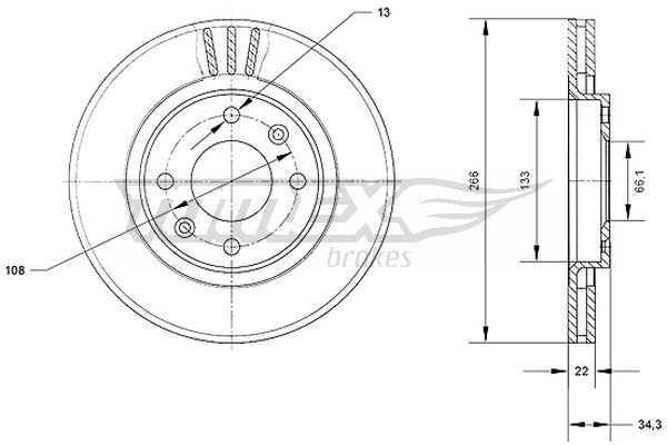 TOMEX Brakes Bremsscheibe